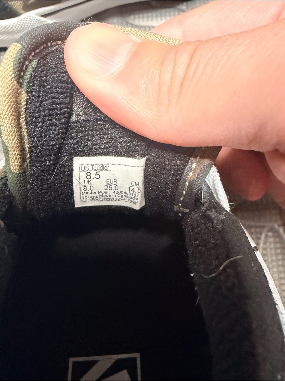 Vans nu skool Toddler Camo Sneaker - Green Camo